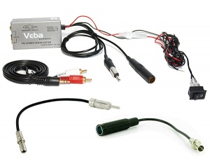 Jeep AUX adapter via Wired FM Modulator AVFM-MOD01 with Jeep aerial adapters