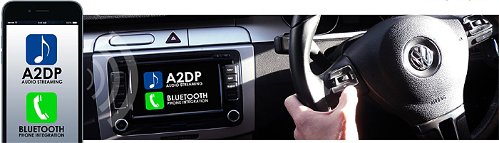 In car bluetooth music streaming and hands free calls adapter
