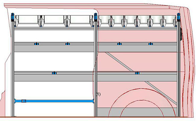 Sortimo pre-built van racking for vans