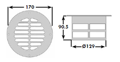 Steel floor vent dimensions