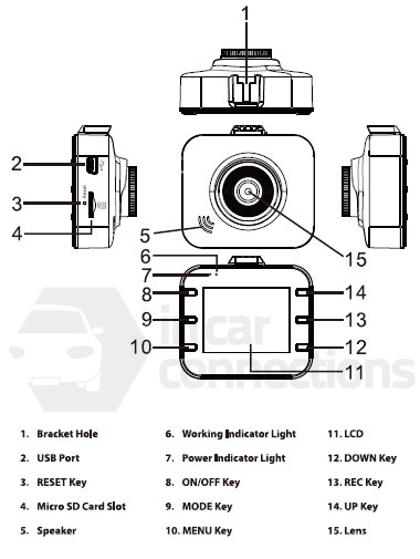 Blaupunkt BP 2.0 FHD In Car Dash Cam Car Digital Video Recorder