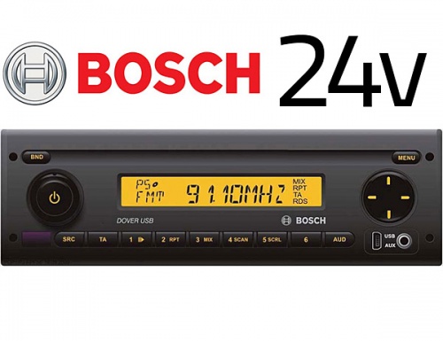 Bosch Dover USB40 multimedia 24v stereo radio for bus lorry