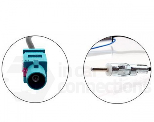 Amplified Fakra car radio aerial antenna adapter to DIN CT27AA14 for VW Audi Skoda Mercedes Seat Ford Peugeot Citroen Vauxhall
