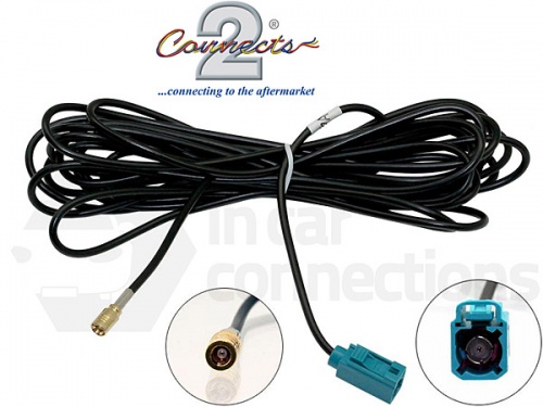 Female Fakra to Female SMB car radio stereo aerial antenna cable 5m extension lead CT27AA155