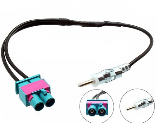 quot;Superbat Dual Fakra Radio Aerial Antenna Amplified Adapter Diversity  System For VW AUDI "