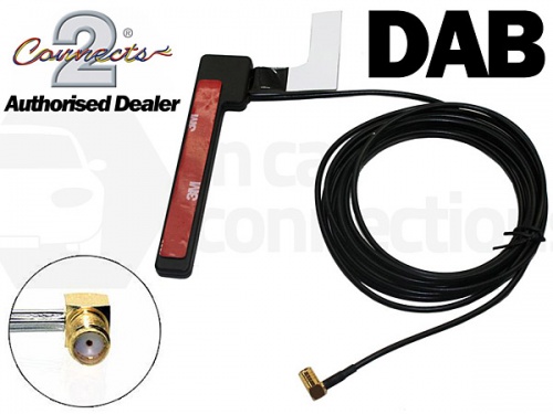 Universal Amplified Glass Mount in car DAB aerial antenna CT27UV80 with SMB connector