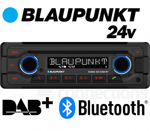 Blaupunkt Dubai 324 DAB BT 24v radio with DAB+ Bluetooth CD player USB MP3 AUX input for bus, lorry