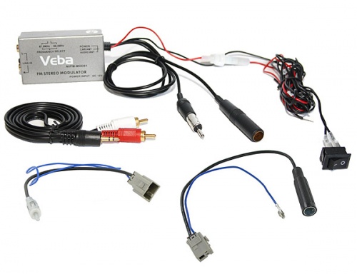 Honda AUX adapter via Wired FM Modulator with aerial adapters for