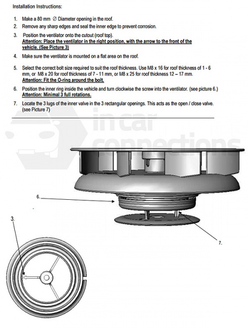 Small low profile rotary van ventilator for van bus caravan White