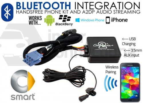 Smart Bluetooth adapter for streaming and hands free calls CTAMSBT001