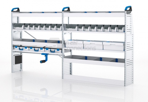 Sortimo Xpress VCMOS2 Van Racking for VW Volkswagen Crafter, Medium Wheel Base - Driver Side Option 2