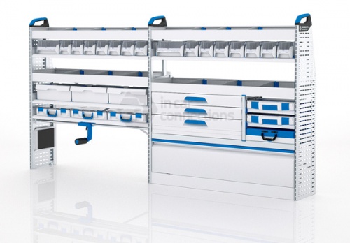 Sortimo Xpress VCMOS3 Van Racking for VW Volkswagen Crafter, Medium Wheel Base - Driver Side Option 3