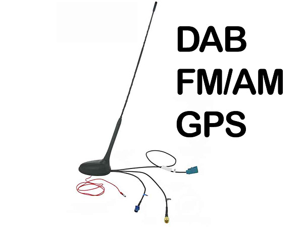 In Car Roof Mount Dab Am Fm And Gps Aerial Antenna Ct27uv56 Autodab Ad 6