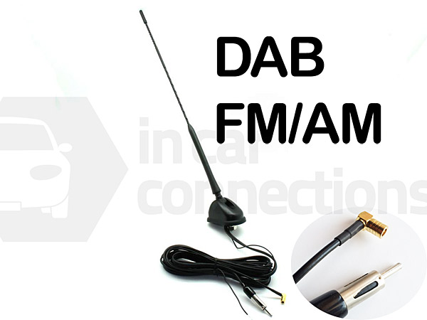 Shark Fin Car Aerial DAB FM/AM Roof Mount Antenna SMB Adapter DAB