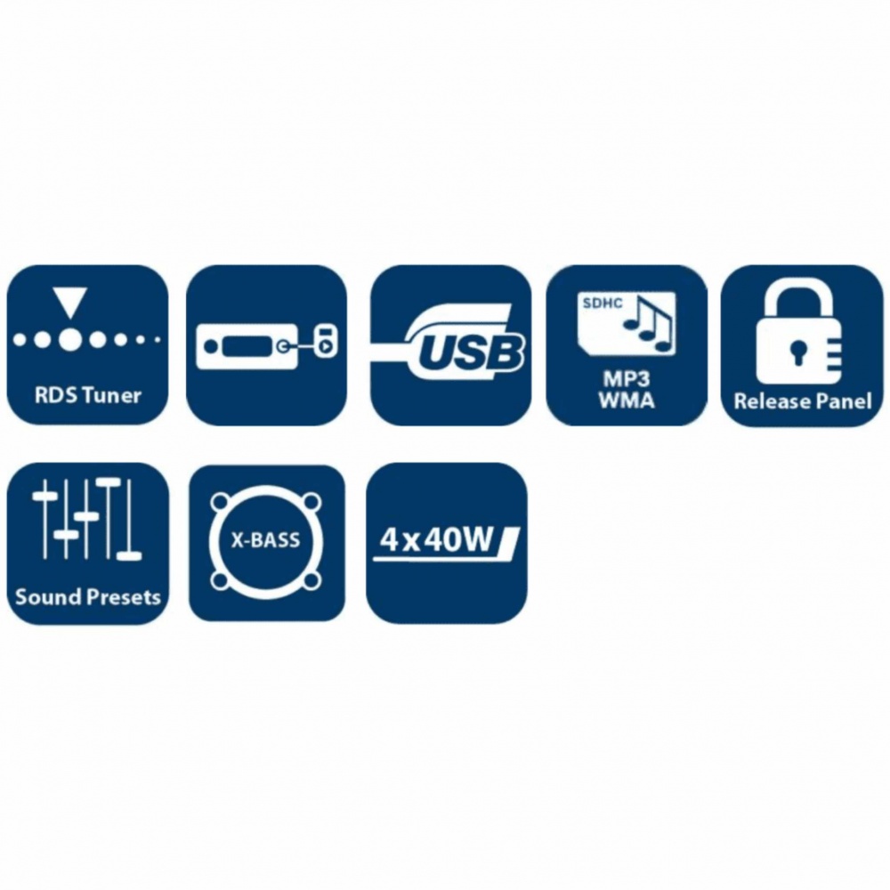Blaupunkt Bologna 170 in car radio stereo with USB MP3 AUX inputs.
