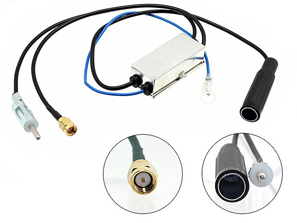 CT27AA135 Universal DAB DAB+ Aerial Antenna Splitter for Car Stereo Radio  with SMA input for DAB