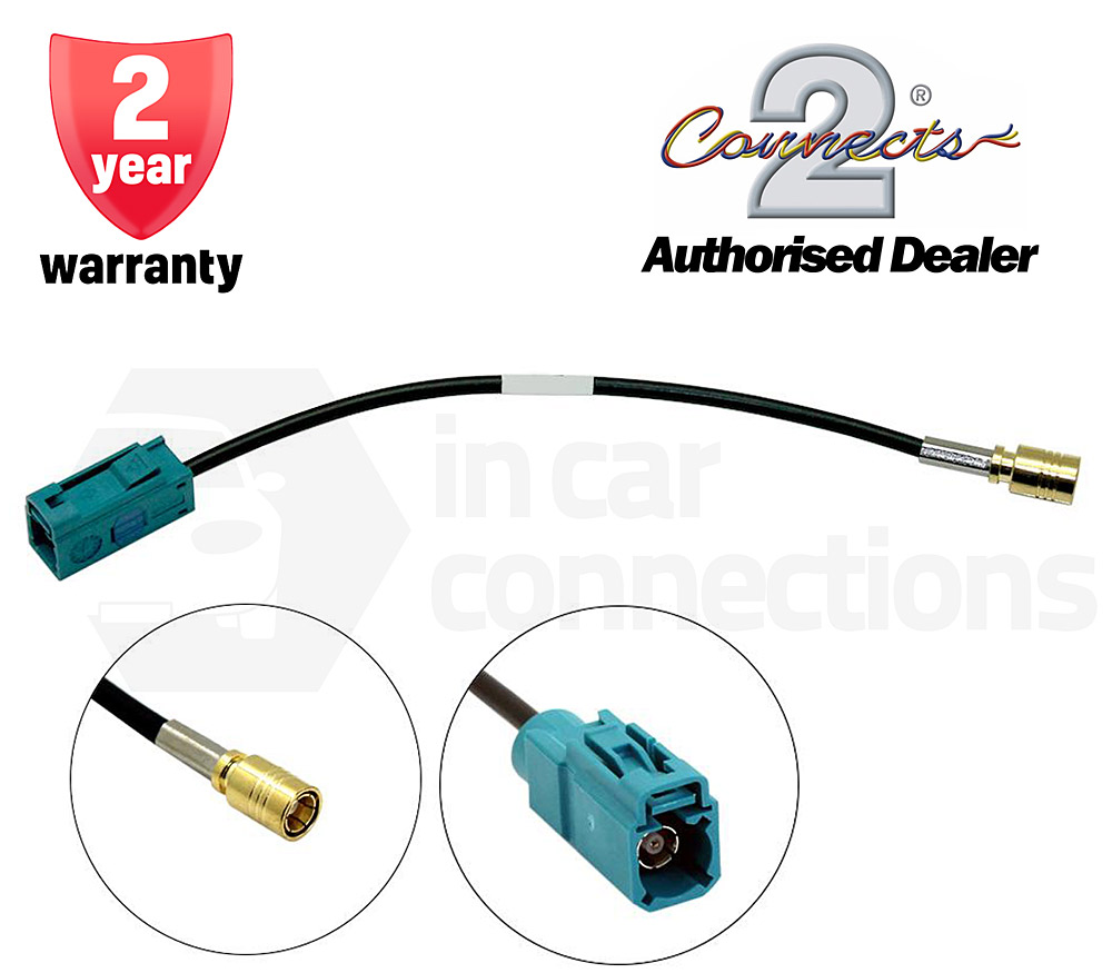 Connects2 CT27AA152 Amplified Fakra to DIN with SMB connector 