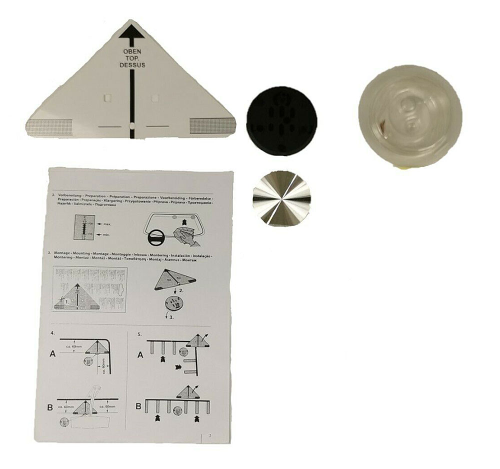 Combined DAB AM/FM car aerial easy to install on screen adhesive disc ...