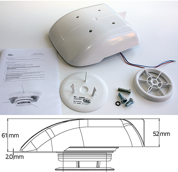 Small Low Profile Motorised Van Roof Vent For Commercial Vehicles Caravans Motor Homes Dog Vans And Horse Boxes White Version