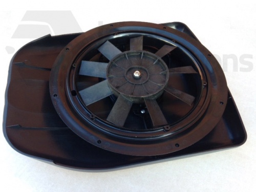 Low profile motorised van ventilator fan for dog van - Black
