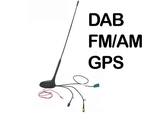 In car roof mount DAB AM FM and GPS aerial antenna CT27UV56 AutoDAB-AD-6