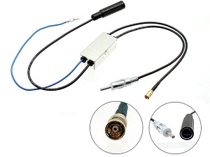 CT27AA136 Universal DAB Aerial Antenna Splitter for Car Stereo Radio with SMB input