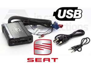 Seat USB adapter CTASTUSB002 for Seat Ibiza Leon Toledo Ahambra Altea Exeo with Quadlock 2005 onwards