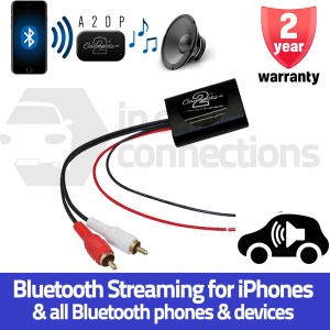 Universal Bluetooth music streaming adapter A2DP interface for AUX input CTUNIA2DP