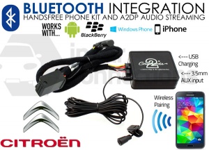 CTACTBT002 Citroen Bluetooth adapter for streaming and hands free calls for RD4 radios