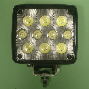 LED Work lamp with 10 bright LED 122 x 110 x 45 mm 12/24 V
