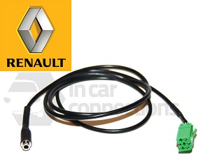 PC7-REN-J Renault AUX cable with female jack for Megane Clio Espace Kangoo Laguna Scenic Trafic Twingo Aux adapter lead