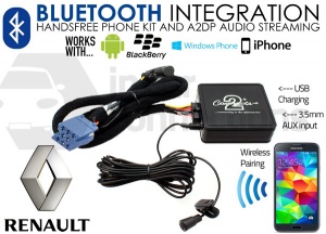 Renault Bluetooth adapter for streaming and hands free calls CTARNBT003