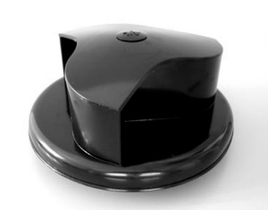 Rotary roof vent for van bus caravans - wind driven - Black