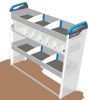 Sortimo pre-built van racking module for small vans