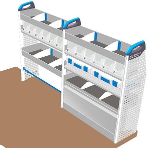 Sortimo pre-built van racking module - T1 Version 2A - Off Side