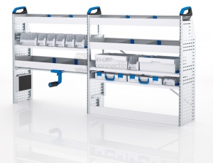 Sortimo Xpress TPLOS2 Van Racking for VW Volkswagen Transporter T5, Long Wheel Base - Driver Side Option 2