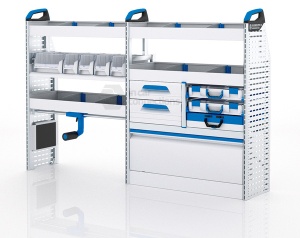 Sortimo Xpress TPSOS3 Van Racking for VW Volkswagen Transporter T5, Short Wheel Base - Driver Side Option 3 PLUS EXTRAS